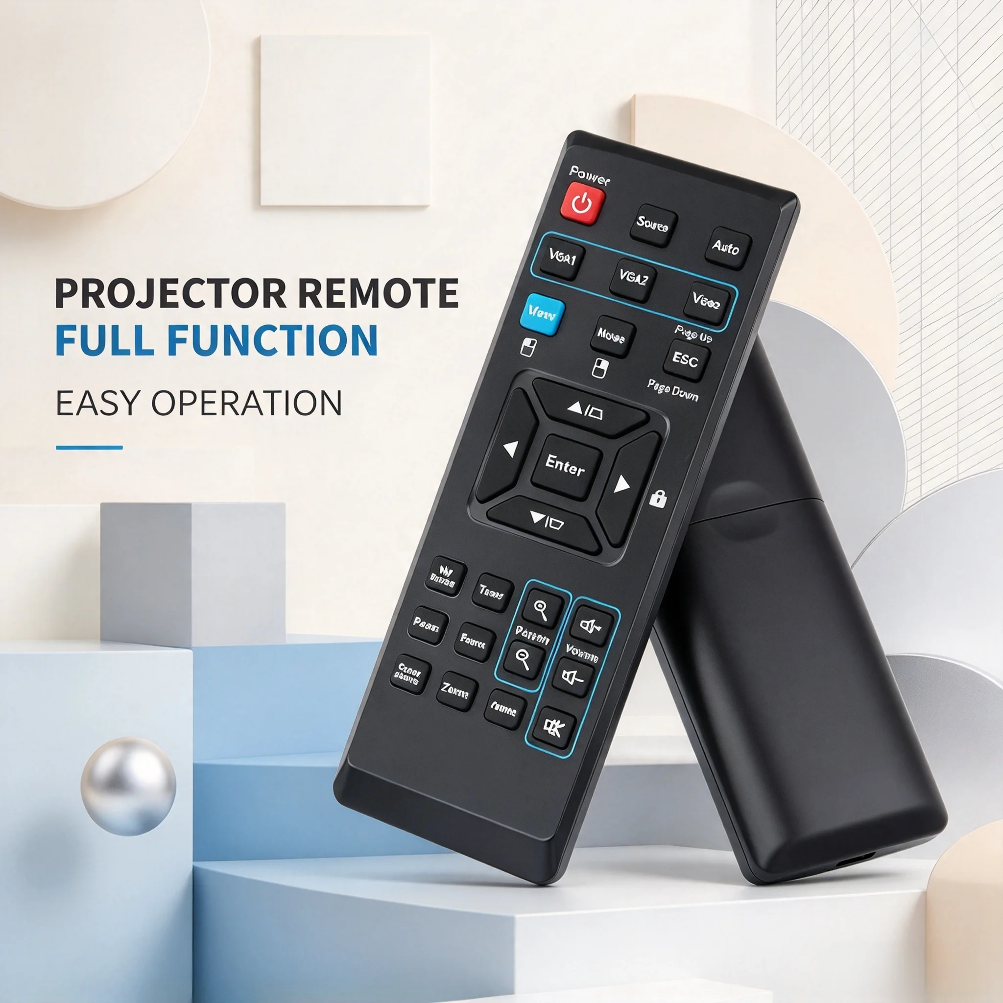 Replacement Remote Control for ViewSonic Projectors PJD5133 PJD5233 PJD5523W PJD5123 PJD5223 - No Programming Needed