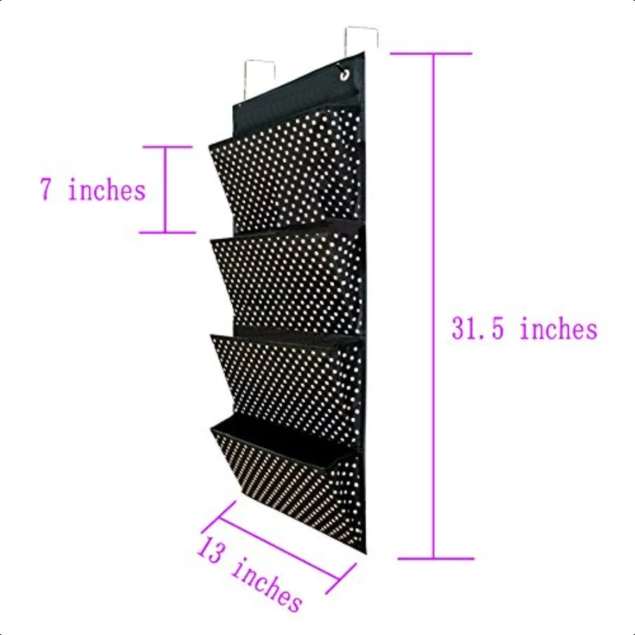 Fabric Over Door Document Organizer Hanging Wall file Organizer Wall Mounted Folder Storage Holder for Office Classroom Home4 L