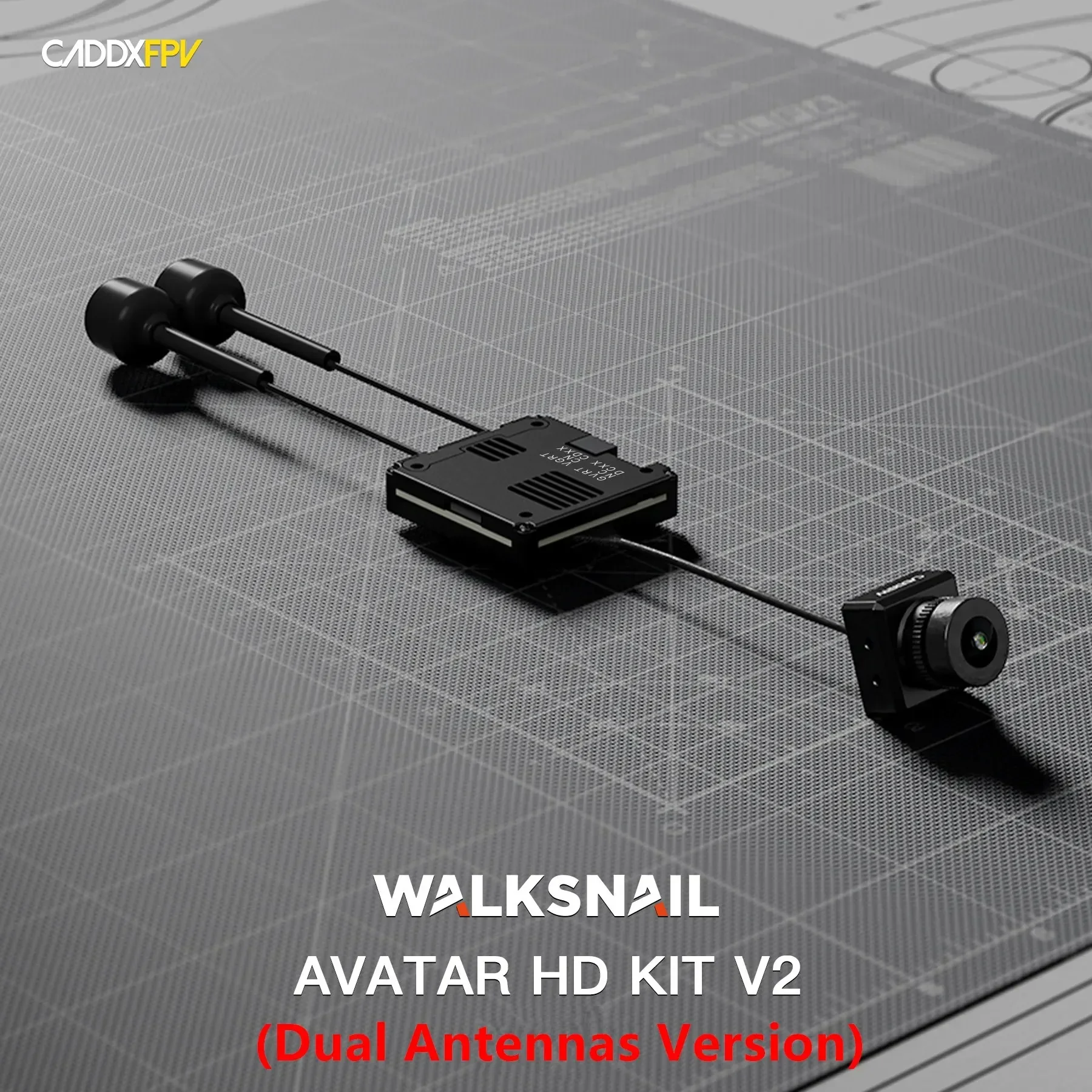 Walksnail Avatar HD Pro Kit V2 (Dual Antennas) - HD Digital FPV System with Gyroflow + 32GB Storage, Low Latency, 1080p60