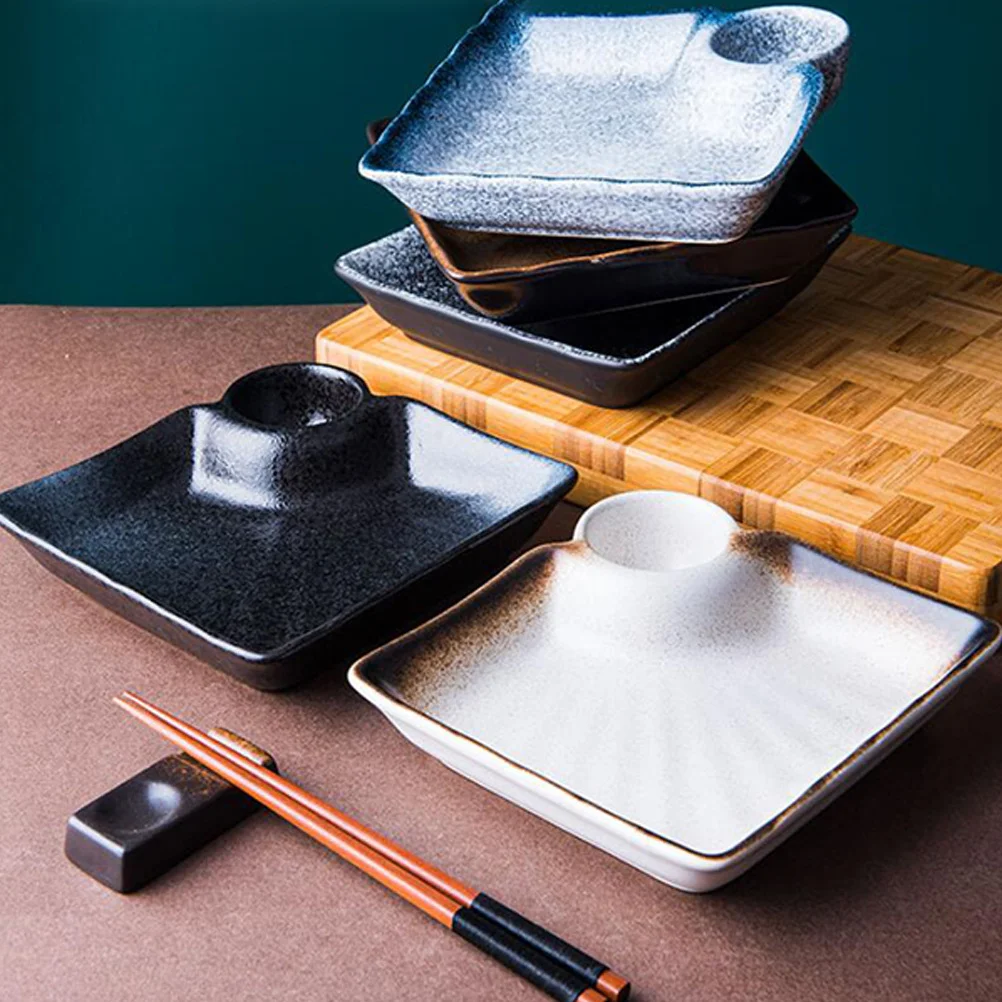 

Ceramics Sauce Dish Black Seasoning Plate for Home Restaurant Dipping Bowl Appetizer Plates Sauce Dish