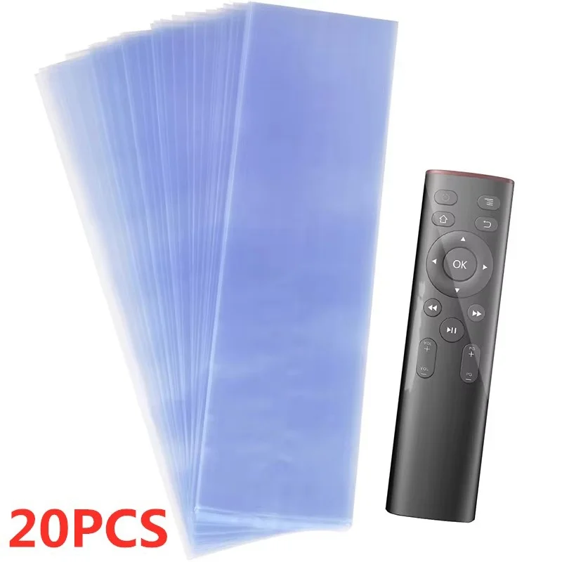 20pcs Shrink Wrap Bags Transparent Cover Air Conditioner Smart TV Remote Control Protective Case Dust-proof Waterproof Heat Film