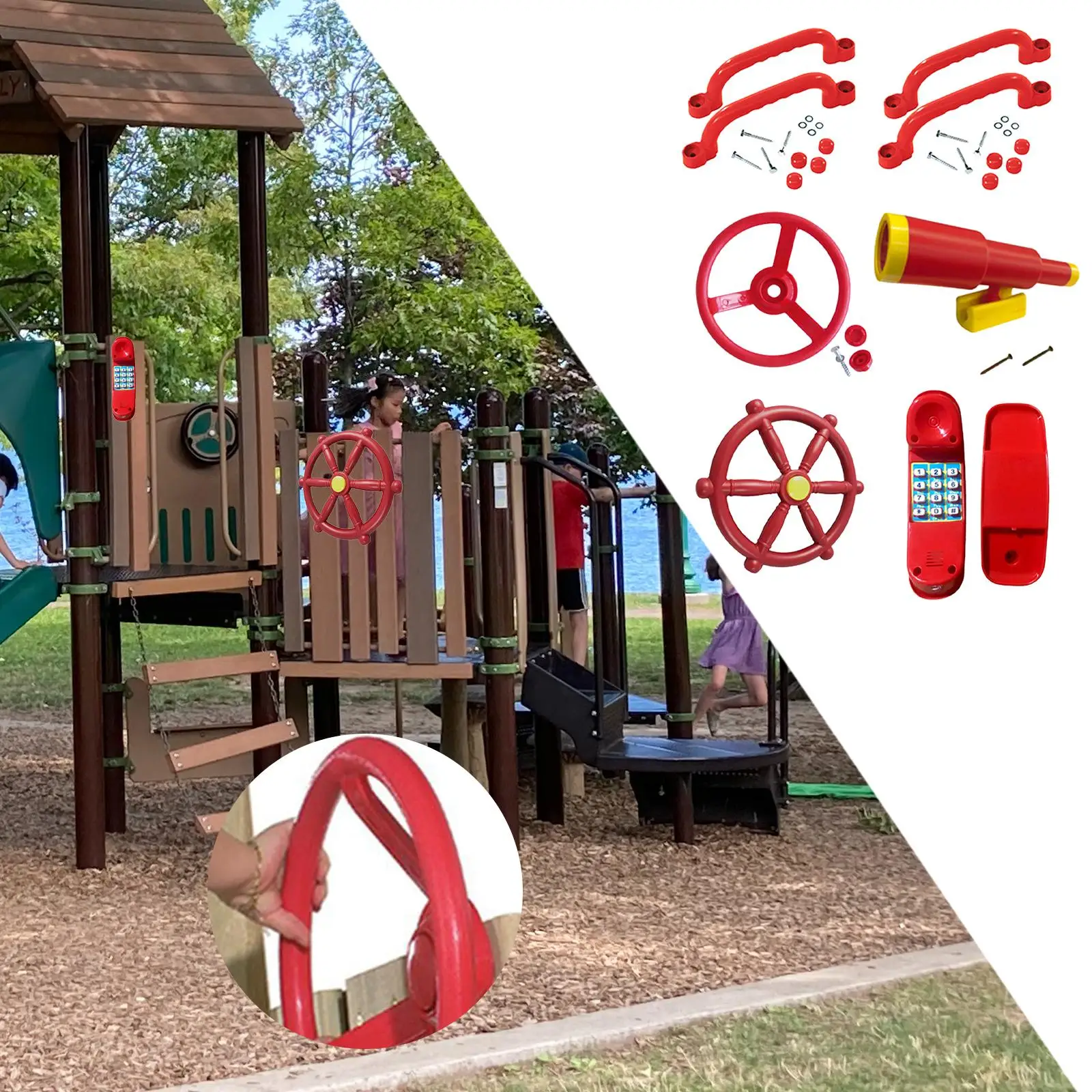 Playground Accessories Pirate Ship Parts for Backyard Playhouse Outdoor