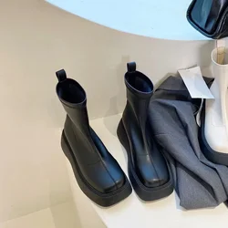 Gothic Boots for Women Fashion Zippers Street Style Short Booties Thick Bottom Women's Ankle Booties