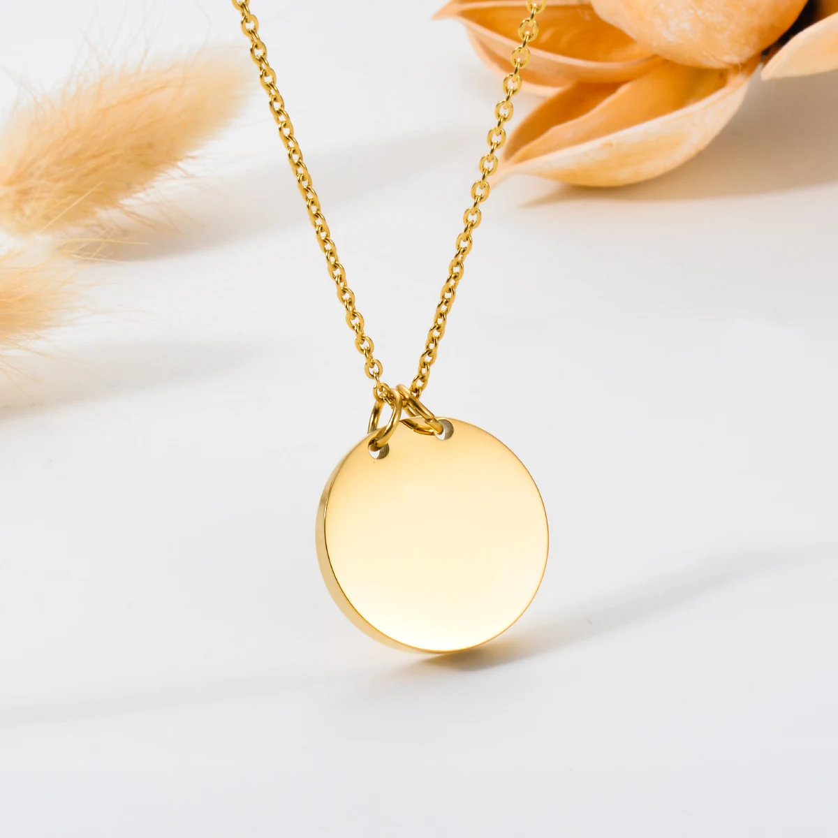 Blank Round Stainless Steel Urn Necklace for Ashes Locket Pendant Keepsake Memorial Cremation Jewelry for Human/Pet Dropshipping