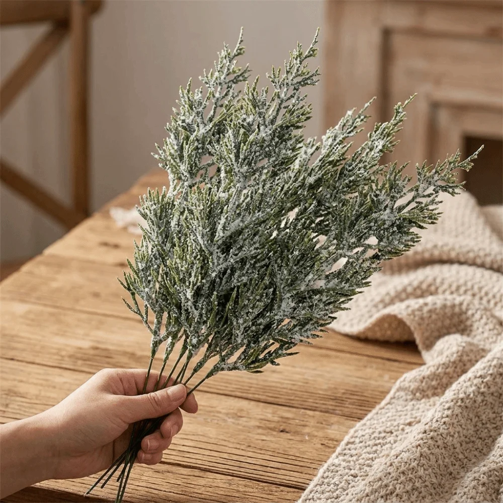 5個セット プラスチック製人工松の枝 霜降りした雪の枝 フェ - Christmas Tree Artificial のレビューと価格