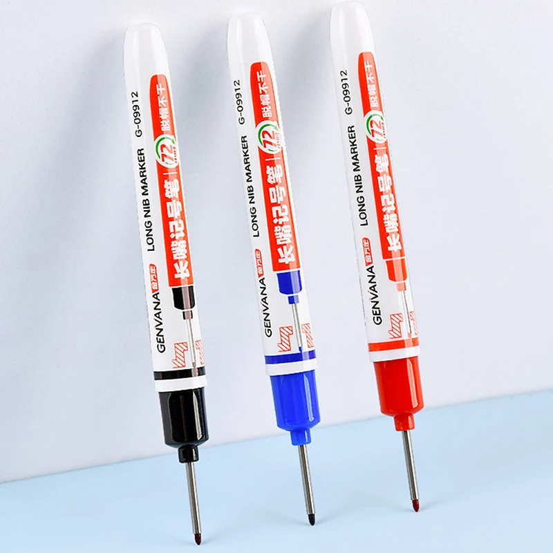 20mm Long Head Markers Pen Bathroom Woodworking Decoration Multi-purpose Deep Hole Waterproof Marker Pens