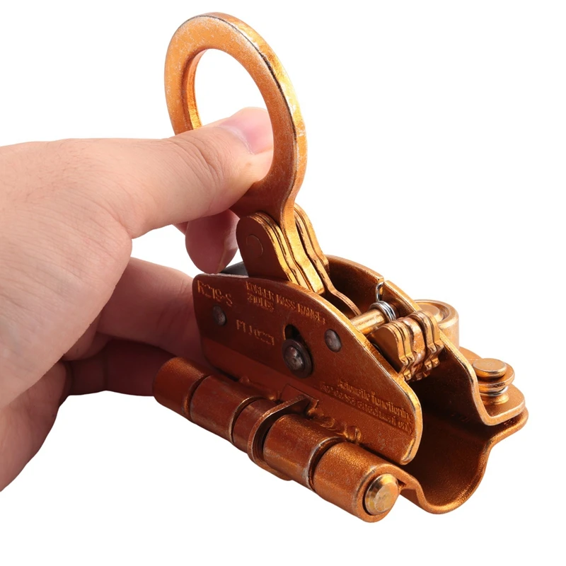 25KN Outdoor Rock Climbing Tree Arborist 1/2 - 5/8 Inch Rope Grab Ascender Rigger Self-Locking Device