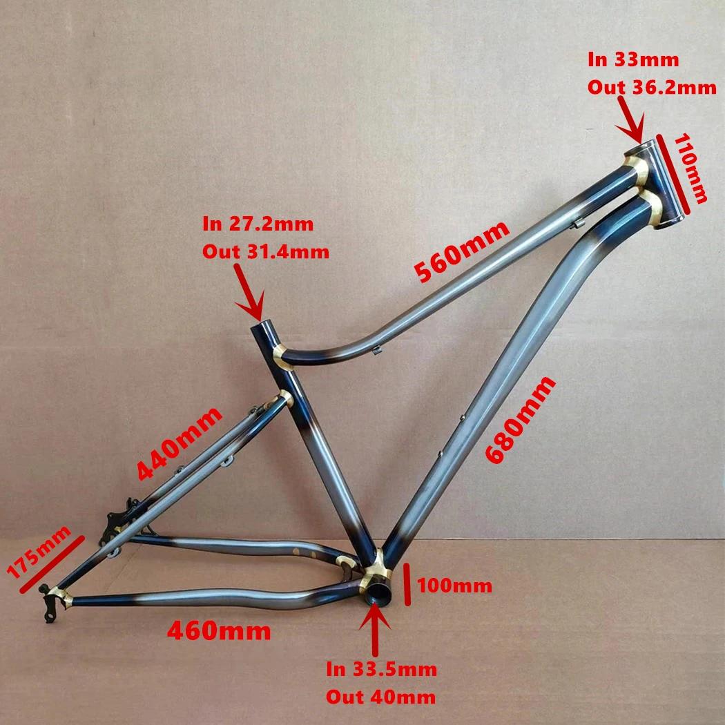 Fat Bikes Frame Fit 26x4.0 Tires Chromium Molybdenum Steel Copper Welding Snowbike Ultra Wide Bicycle Frameset Cycling Framework