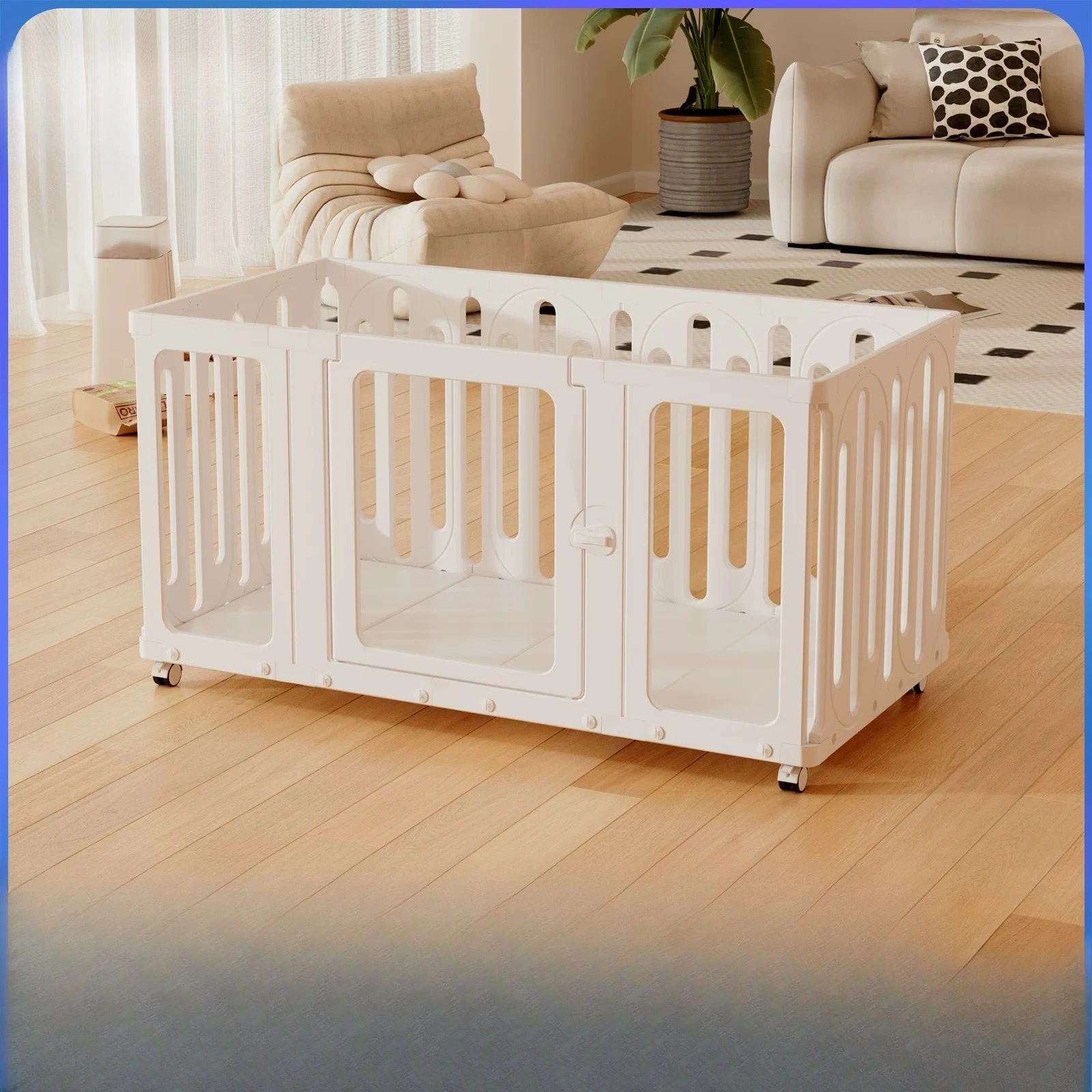 

Acrylic dog fence Transparent pet fence Small dog fixed-point toilet Indoor removable splicing dog cage