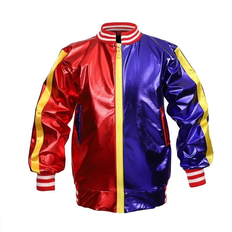 ชุดคอสเพลย์ฮาโลวีนฮาร์ลีย์ ควินน์ สำหรับผู้หญิง ชุด 6 ชิ้น เสื้อยืด กางเกงขาสั้น ถุงมือ วิกผม ปลอกคอ และอุปกรณ์ประกอบฉาก