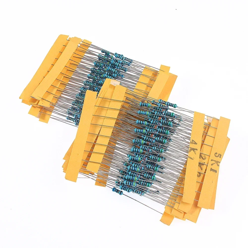 1% High-Quality 1/4W Metal Film Resistor Assortment Kit - 300PCS, 30 Kinds for Precise Resistance electronic diy 10 ohm ~ 1M