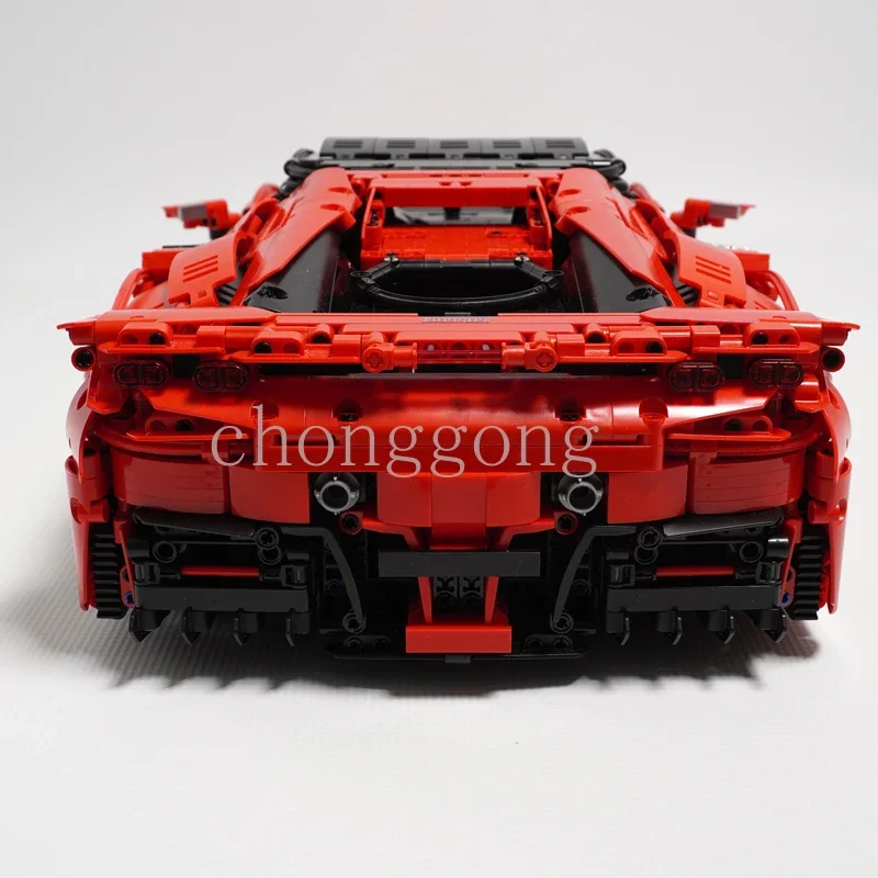 Moc SF90 Stradale 슈퍼 럭셔리카 로고 모델 조립 키트, 창조자 블록 벽돌 장난감, 어린이 생일 선물, 남아용 세트, 1:8 체중계, 신제품