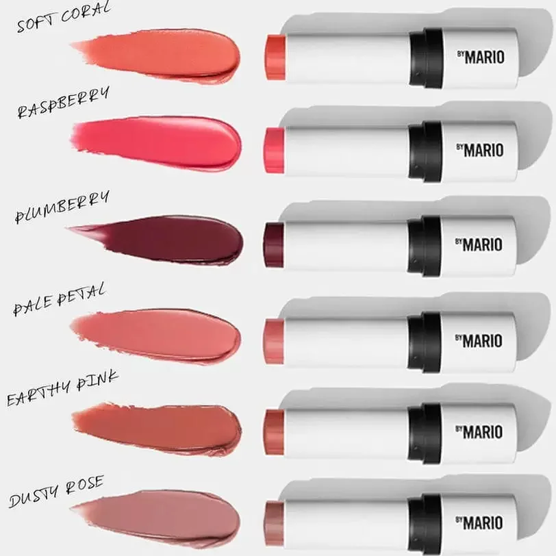 New Makeup By Mario Soft Pop Cream Blush Stick blusher stick Natural Radiant Longwear Cheek Blush Makeup Dual-Ended with Brush