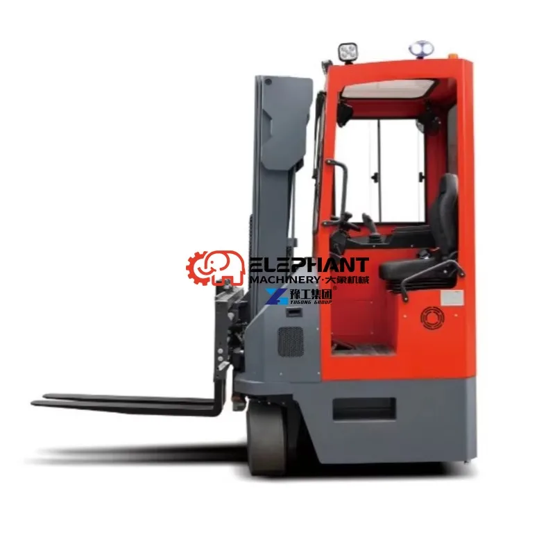 3 Ton Electric Omnidirectional Reach Truck Long Object Handling Forklift with Joystick Operation for Retail Warehouse Storage