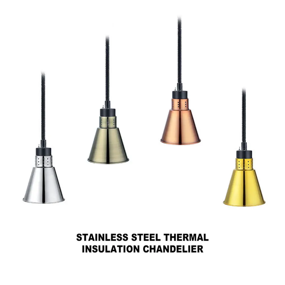 تلسكوبي العزل مصباح بوفيه رفع الغذاء العزل مصباح واحد رئيس معلقة العزل مصباح مصباح تدفئة الغذاء