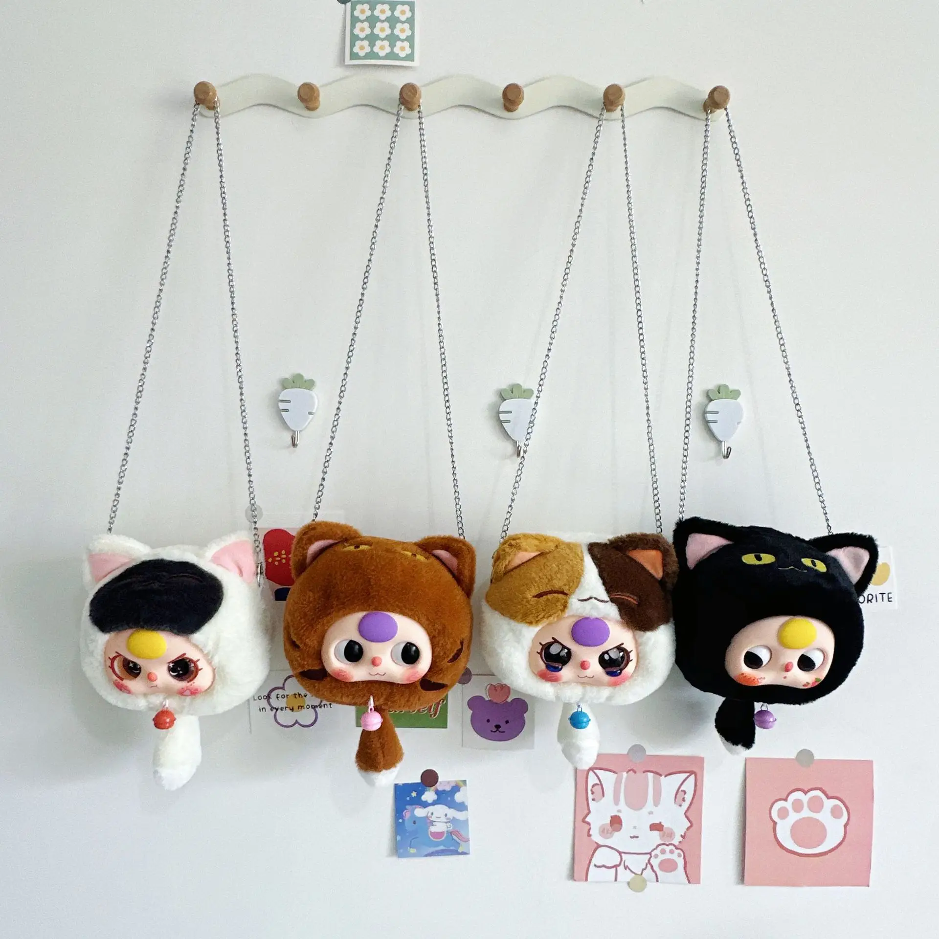 สําหรับทารกสามสามปี Lucky Cat กระเป๋าซิปกล่องตาบอดอินเทรนด์จี้ตุ๊กตา Plush Creative น่ารักลึกลับกล่องของขวัญ