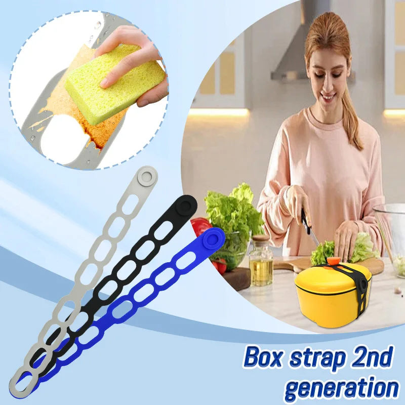1pc Reusable Universal Lid Fixing Strap Generation 2 Pot  Container Cover Fastening Band