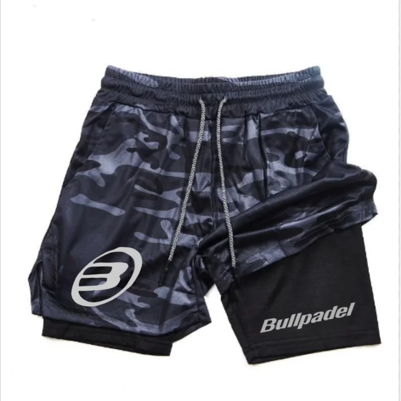 

2024Berserk-Men's two-in-one logo sports shorts running quick-drying shorts fitness training double layer