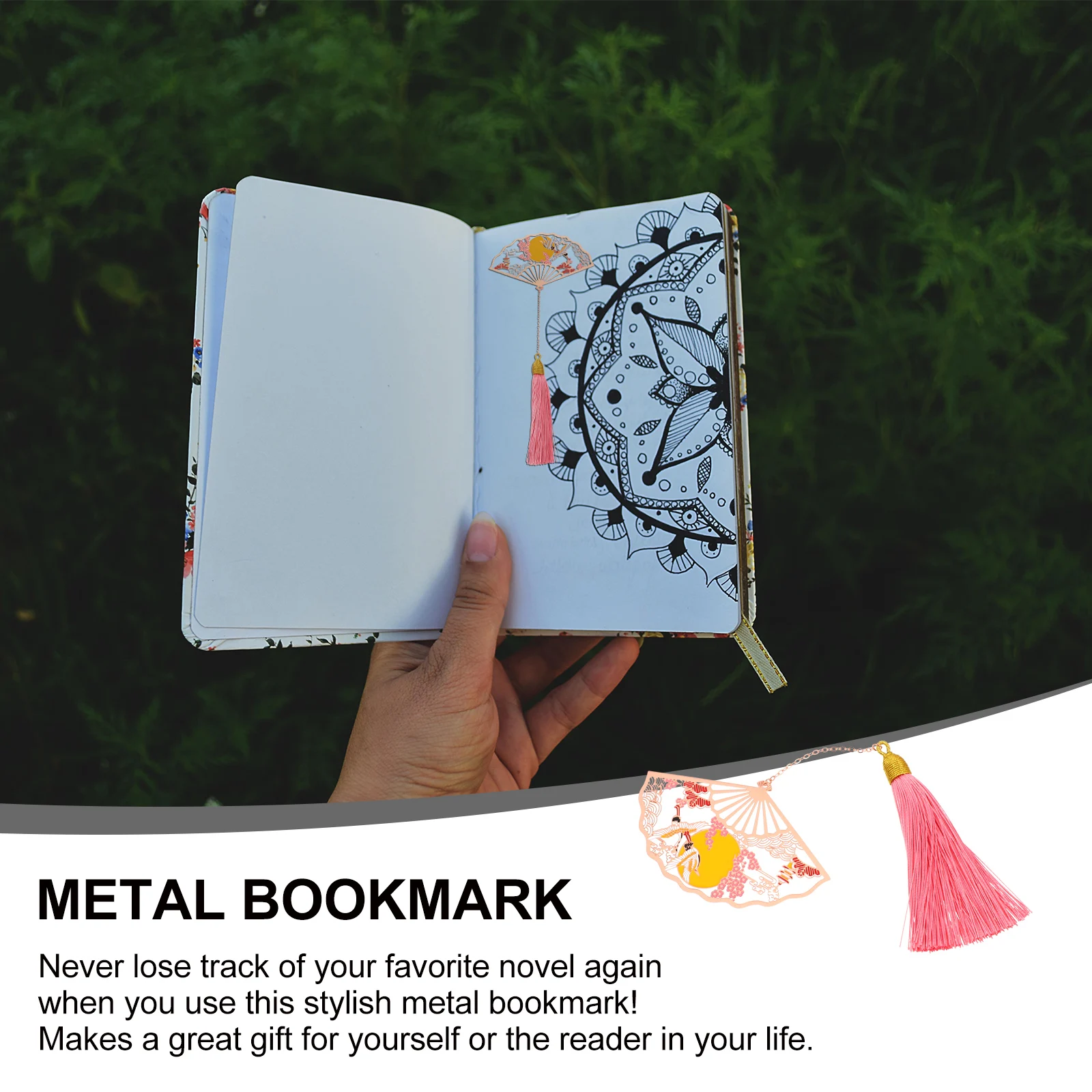 1 шт. металлические закладки в китайском стиле, складной веер в форме легкого веера для студентов, учителей, читателей, подарков, полый дизайн