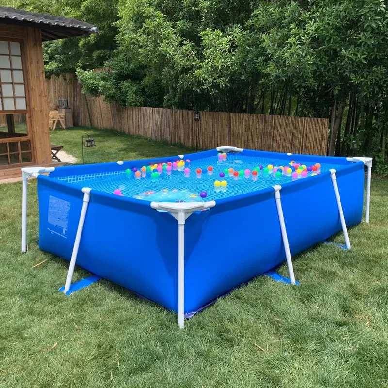 Outdoor Swimming Pool Rectangular Bracket Swimming Pool Adult Family Pool Large Children\'s Swimming Pool Inflatable Pools