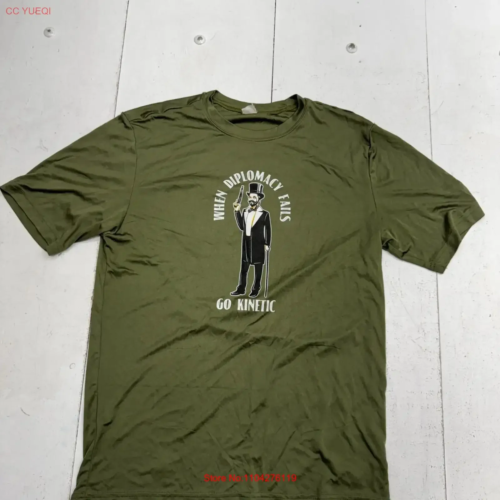 Sport Tek Green Kinetic Armament  T Shirt Mens Size Medium vintage Washed Top For Everyday Wear streetwear graphic Unisex