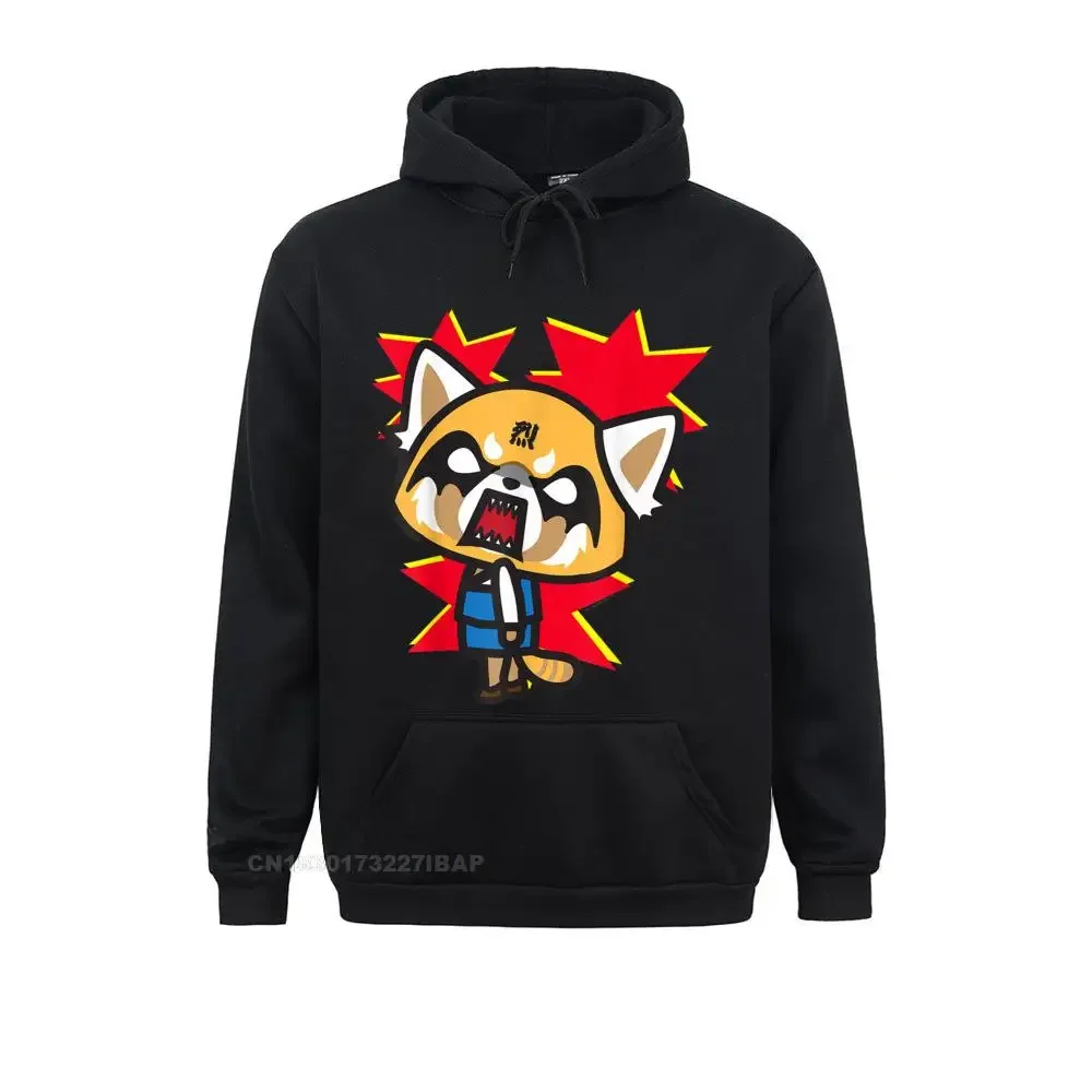 

Aggretsuko Rage Face Tee Shirt 2021 New Long Sleeve Personalized Sweatshirts Men Hoodies Slim Fit Hoods Fall Christmas