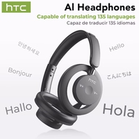 HTC HP06 Open-Ear Wireless Headphones Bluetooth V6.0 Airy Foldable AI Translate Headset for PC Laptop Phone TV Ultralight Hollow