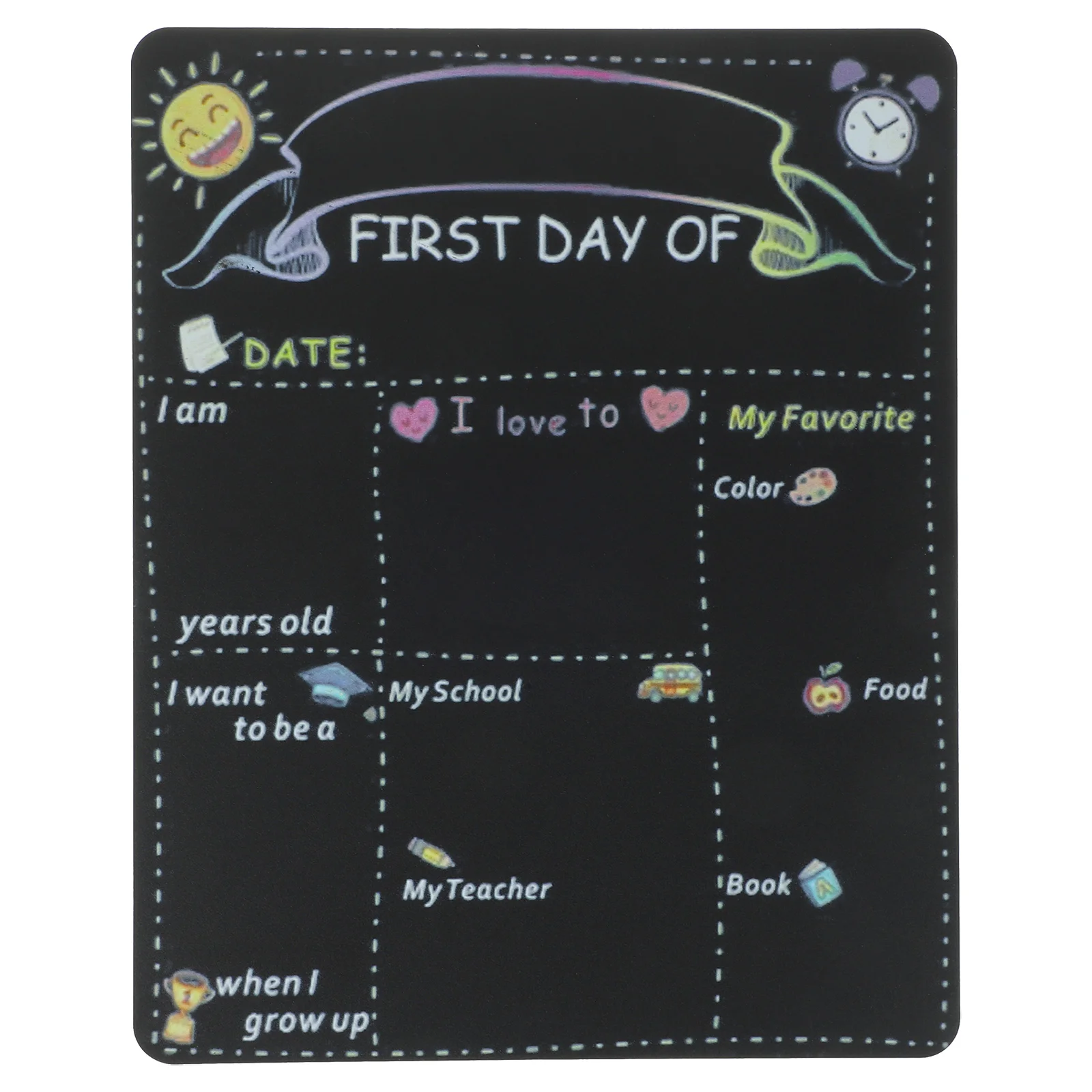 

School Blackboard First Day of Small Chalkboard for Kindergarten Back to Children Preschool Wooden Double Sided