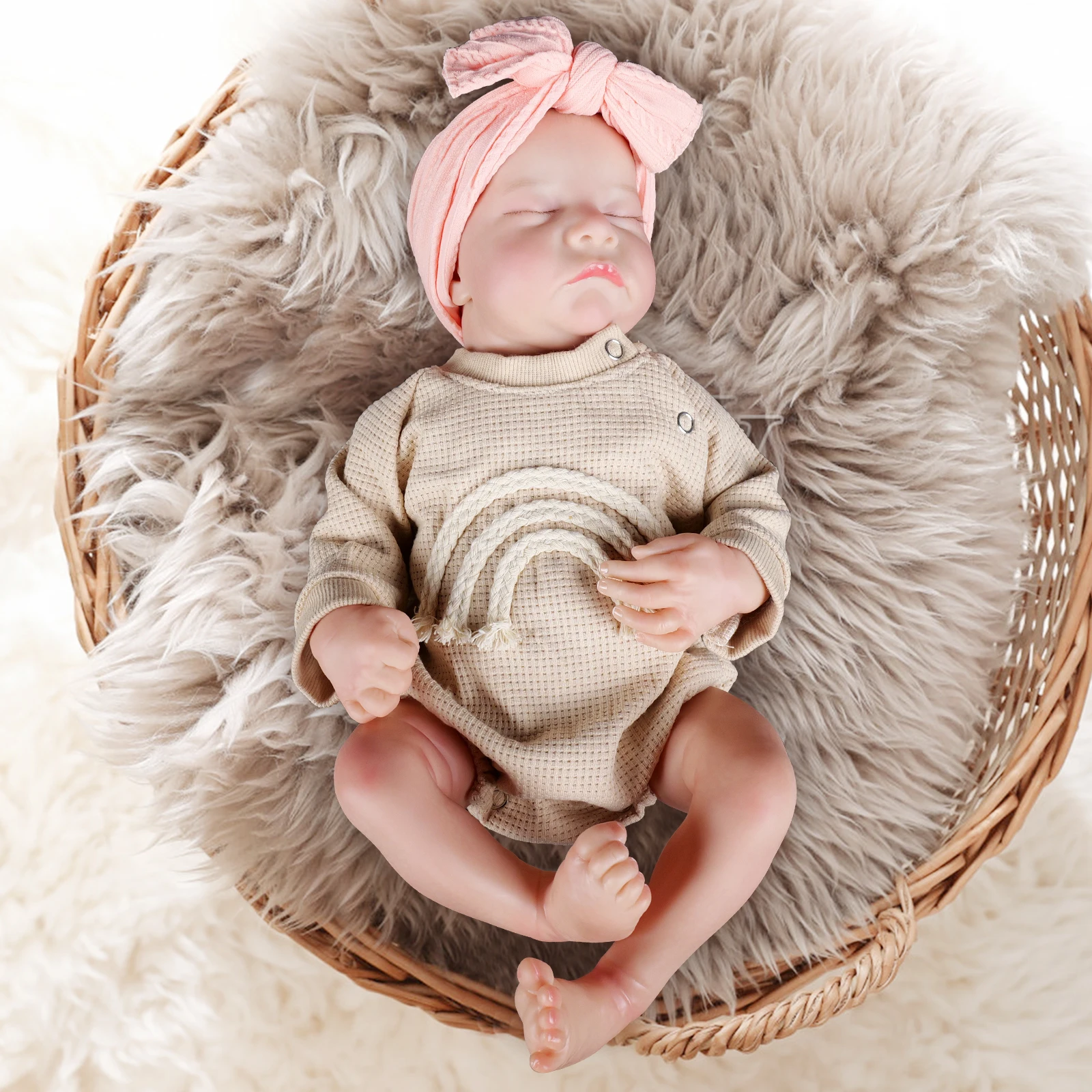 

17 Inch Bettie Bebe Reborn Full Body Soft Silicone Girl Reborn Baby Doll With Painted Lifelike Hair Bebe Reborn Toys