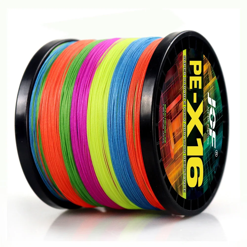 16 Strands Multifilament Smooth Braided Fishing Line Extreme Strong 25/32/40/55/68/80/100/125/140/161/200LB Anti Bite PE Wire