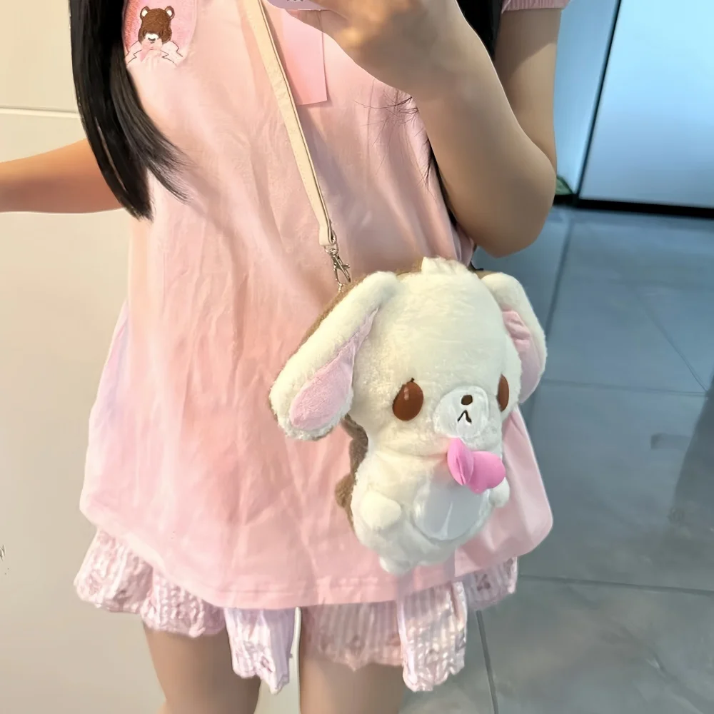 Auf Lager Sugarbunnies Doppelseitige Plüsch-Umhängetasche Niedliche Shirousa Kurousa Große Kapazität Mädchen Anime Geschenke