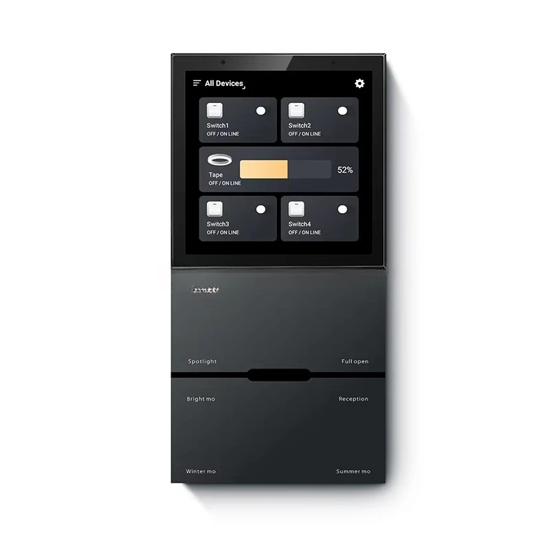 4 Inch Smart Control Panel /WiFi/Tuya Zigbee Wall Amplifier Home Background Music Light Control UK Smart Home Products