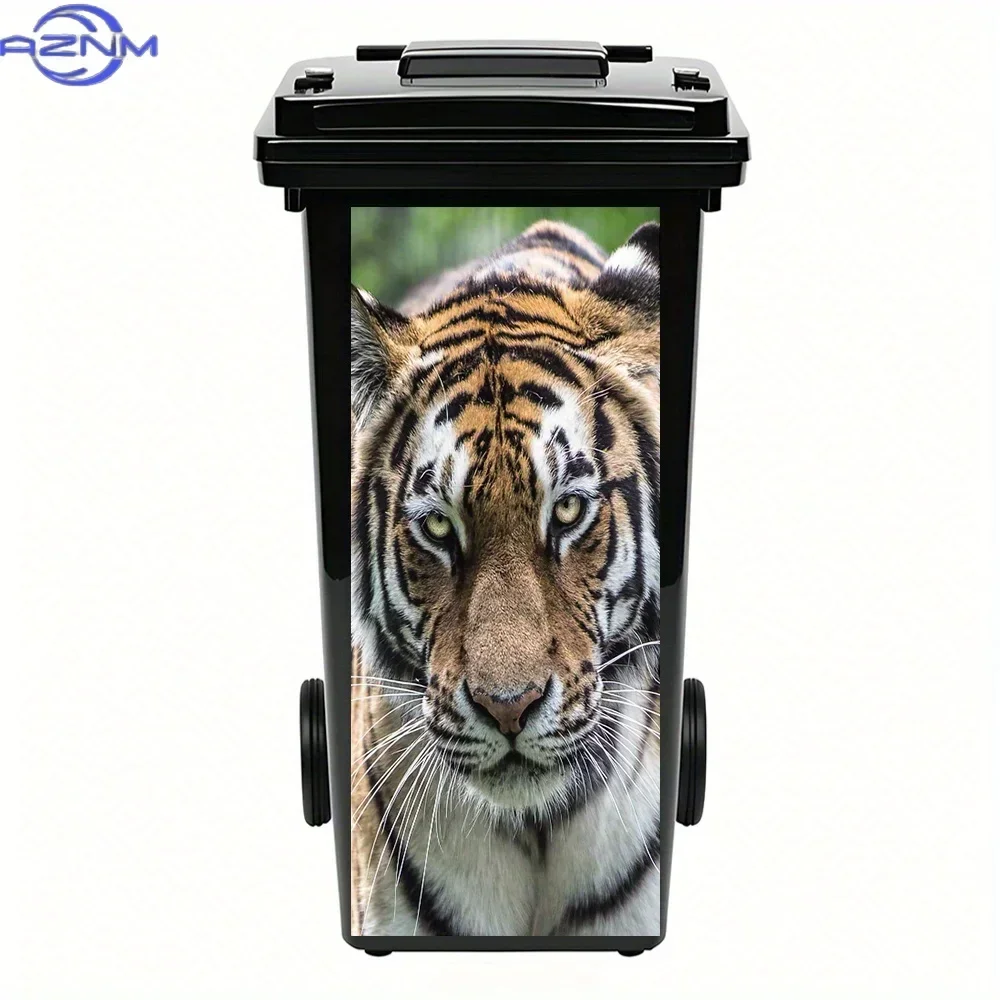 Stylish Waste Bin Ornament Sticker 2D Printed Decal for Home Trash Can