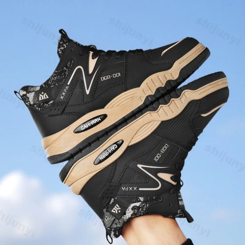 أحذية رجالية مجلس 2025 جديد الخريف الشتاء موضة مريحة عبر تعادل منصة أحذية رياضية في الهواء الطلق عدم الانزلاق خمر حذاء كاجوال #3