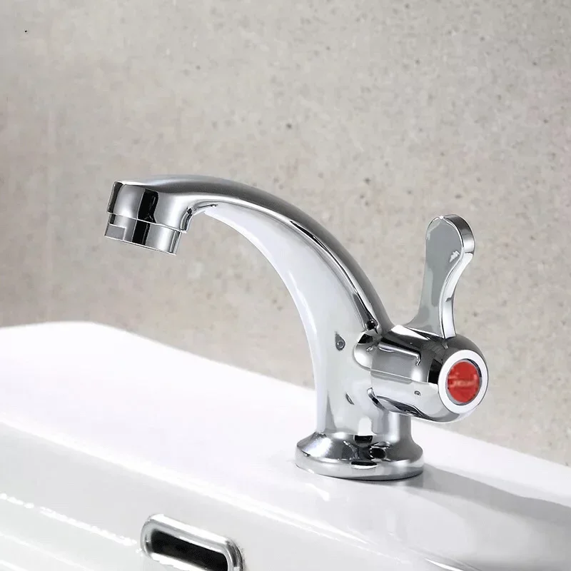 

Хромированный смеситель для раковины, смесители для ванной комнаты с одной ручкой, современный бытовой одинарный кран для холодной воды G1/2, аксессуары для ванной комнаты