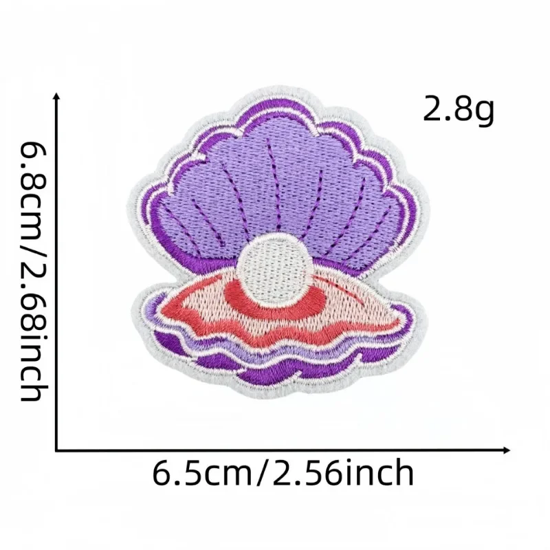 Summer Mermaid Shell Wave Turtle Lemon Iron-on Sew Embroidery Badge Patches DIY T-shirt Hat Backpack Clothing Appliques Sticker