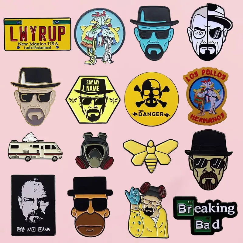 

Breaking Bad Enamel Pin Brooches For Women Lapel Pins Badges on Backpack Costume Accessories Fashion Jewelry Gifts