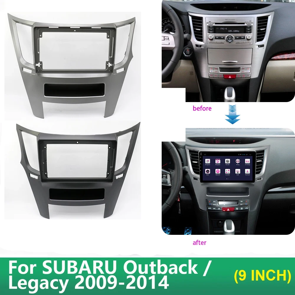 

9Inches Car Radio Fascia For SUBARU Outback / Legacy 2009-2014 Auto Stereo Audio Player DVD Panel Dash Kit Frame Bezel Faceplate