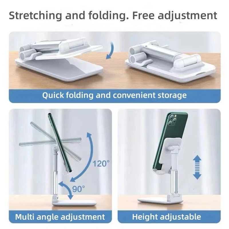 New Desk Mobile Phone Holder Stand For iPhone iPad Xiaomi Adjustable Desktop Tablet Holder Universal Table Cell Phone Stand