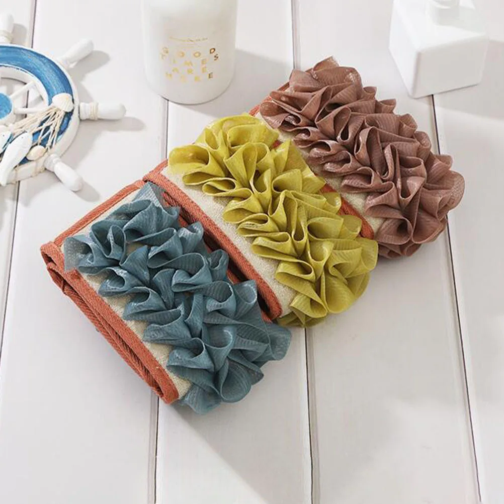 

2Pcs Dual-Sided Body Scrub Towels Long Reaching Back Cleaner Exfoliating Massage Strip for Healthy Radiant Skin Shower Supply