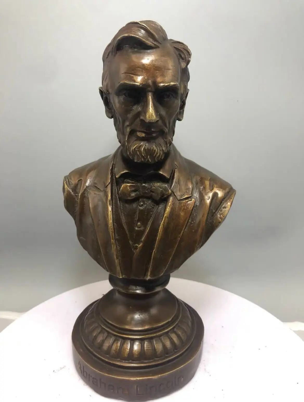 

Art Collection Bronze statue, Handmade Sculptures,World-famous Figures, "Abraham Lincoln", Home Decorations Metal Crafts