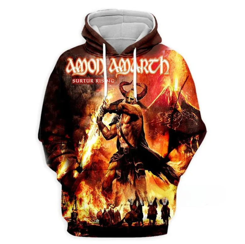 New Popular Rock Amon Amarth 3D Print Hoodies Men Women Hip Hop Hooded Sweatshirt Pullover Fashion Harajuku Men Hoodie Tracksuit