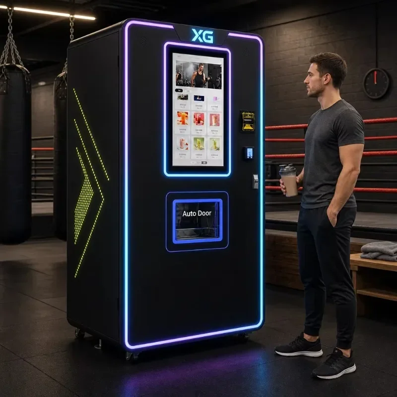 Automatic Protein Shake Vending Machine with Cup Dispenser for Health Clubs and Wellnes Centers with Independent Mixing System