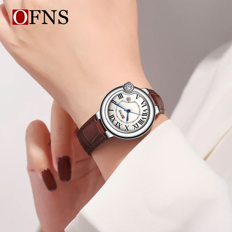 SANDA Couple Watch 30M Waterproof Casual Fashion Women Men Quartz Watches Wear Resistant Leather Strap Square Dial Design Clock