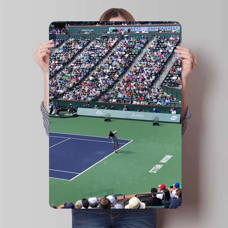 Tennis-Blechposter, Individuelle Wandkunst, Vintage-Metallschilder, Retro-Blechplakette für Schlafzimmerdekoration, Wohnaccessoires, Bar