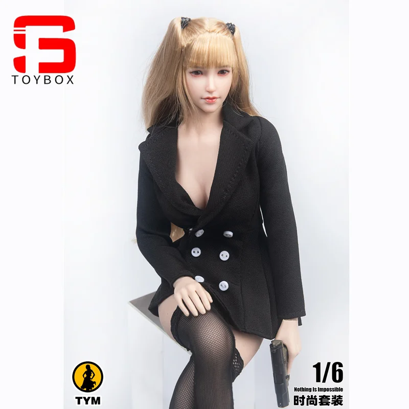TYM143 1/6 女性のセクシーなスーツスカートストッキングクリスタル靴セットモデルフィット 12 ''TBL PH JO 兵士ビッグバストアクションフィギュアボディ人形