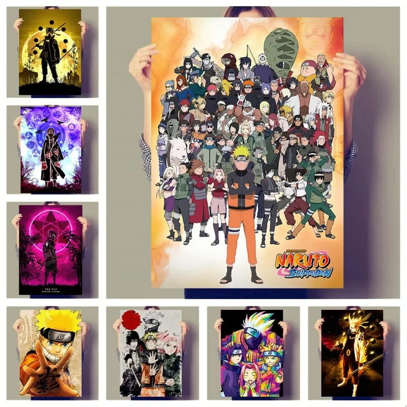 Anime Poster Naruto Shippuden Poster Peripheral Canvas Hanging Painting, Living Room Bedroom Wall Hanging Painting