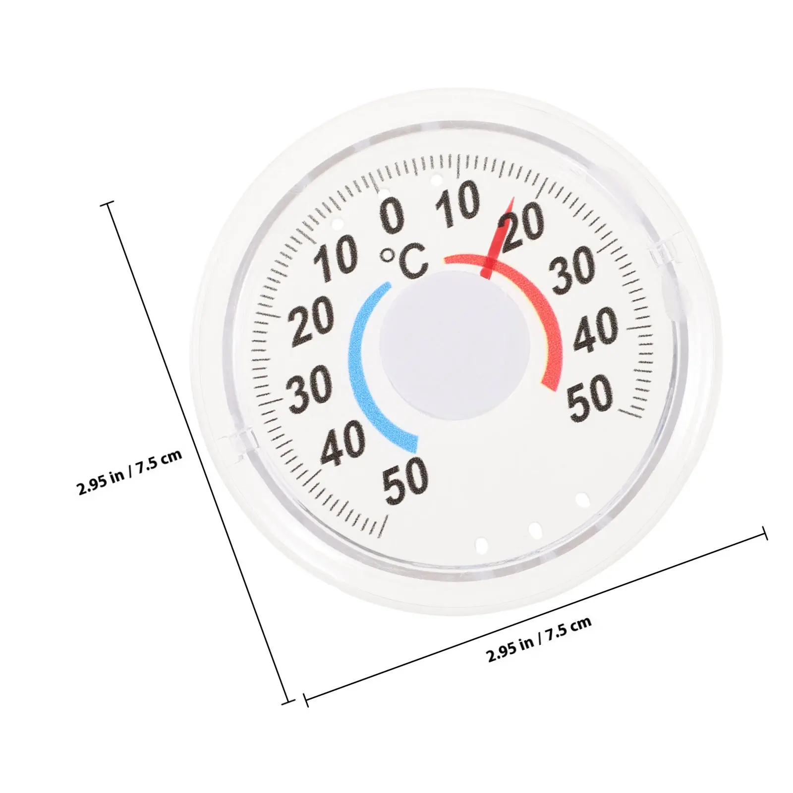 3Pcs Wall Mounted Indoor Thermometer Wooden Board Base Easy Read Scale Fahrenheit Celsius for Home Shop School Office