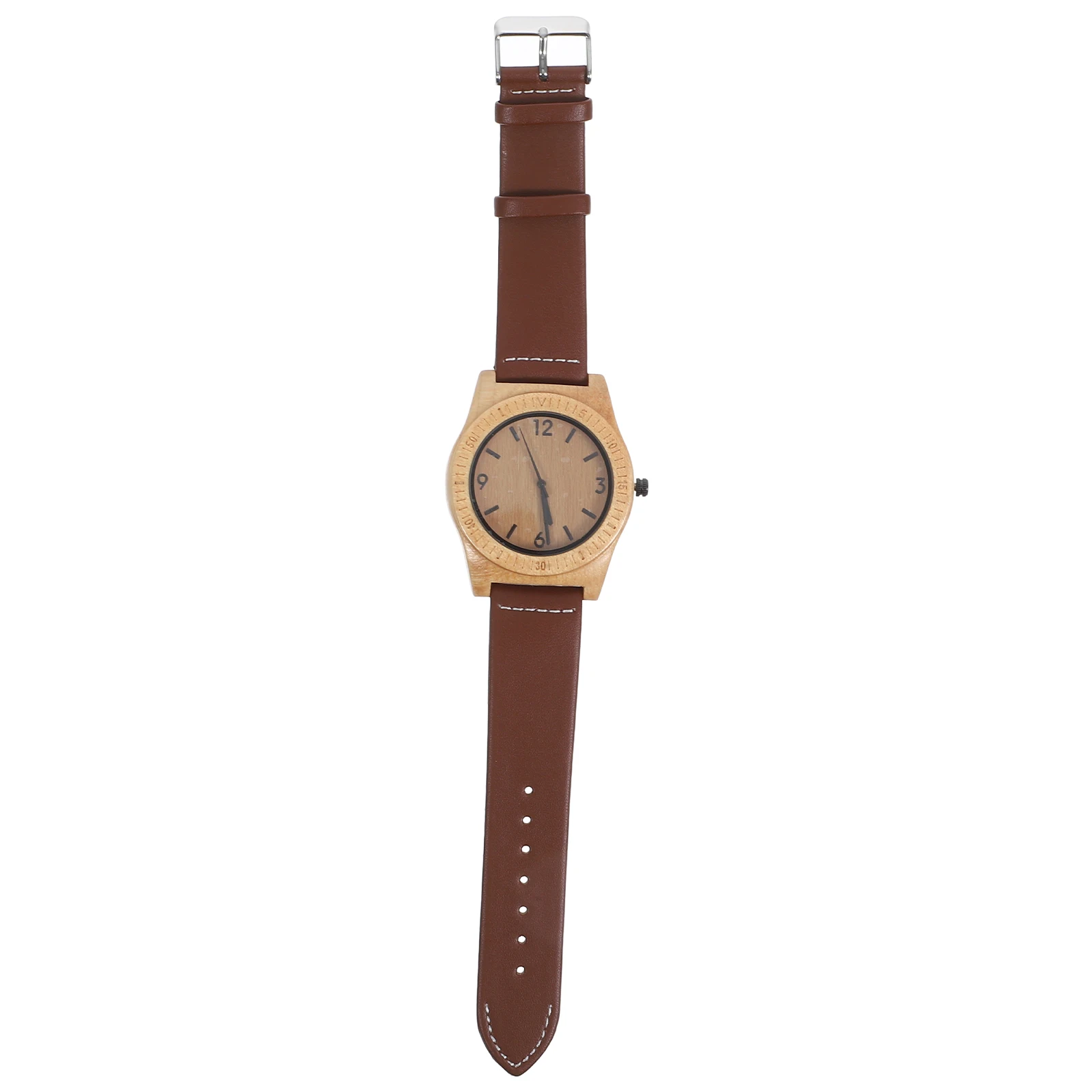 

Bamboo Watch Carbonized Case Quartz Movement Strap Water Resistant Wristwatch Couple Watches Women Men Long Life