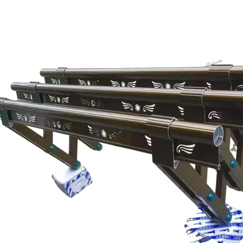 Aluminum alloy three-rod diameter 42 luxury window telescopic clothes drying rod push out folding clothes drying rack drying